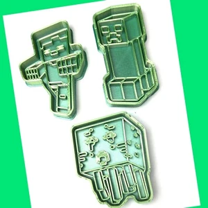 Set Of 3 From Minecraft Cookie Cutters - Picture 1 of 9