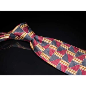 Vintage Robert Talbott Best of Class 100% Silk Tie Burgundy Navy Blue Necktie - Picture 1 of 5