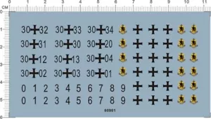 Detail Up 1/72 WWII German Luftwaffe Military Insignias Model Water Slide Decal - Bild 1 von 1