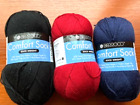 Lot of 3 Berroco Comfort Sock Yarn Nylon Acrylic Blend 447yd Black/Red/Navy Blue