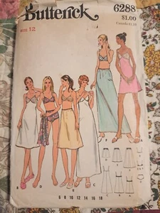 Lencería vintage sin cortar Butterick 6288 Misses 12 bustos 34 patrón de costura - Imagen 1 de 2