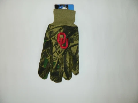 University of Oklahoma Sooners OU Camo Yard Work Garden Gloves Cover