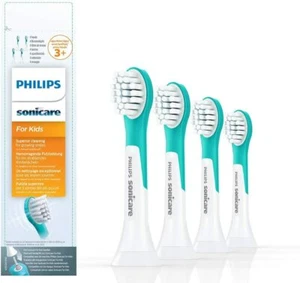 Philips Sonicare HX6034 Electric Toothbrush heads for Kids, Blue, Pack of 4 - Picture 1 of 4