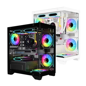M-ATX/ITX Transparent DIY Computer Case 270 Degree Glass Desktop PC Case HDD _pu - Zdjęcie 1 z 14