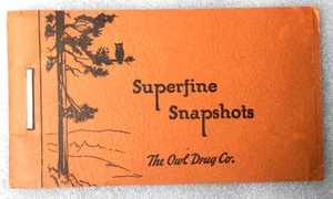 Vintage Spooky Owl Drug Co orange schwarz Halloween Foto Cover 6” x 3 1/2” - Bild 1 von 8
