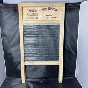 Vintage National Washboard Co No.860 The Glass King Wood Memphis Chicago - Picture 1 of 6
