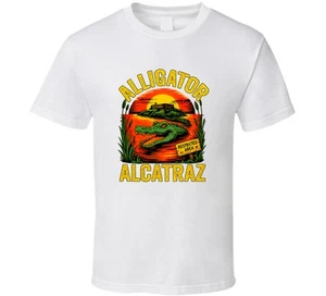 Alligator Alcatraz Funny Florid Everglades Trending Gift White T Shirt - Picture 1 of 3