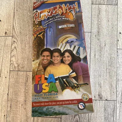 Vintage Floridas Official Transportation Map Featuring Universal Studios 2002 - Image 1 of 4