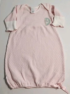 Paty Inc Baby Girl Gown w/Scratch Mitts Pink White Size 3 Months NWT - Picture 1 of 15