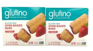 Glutino Erdbeere Ofen Gebacken Riegel - Glutenfrei - 2 Boxen 10 Riegel - Kostenloser Versand - Bild 1 von 2