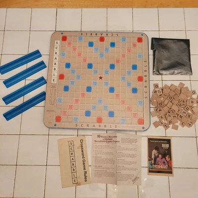 Vintage 1948 Scrabble Deluxe Edition Crossword Game Turntable Board COMPLETE - Image 1 of 4