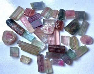 Beautiful Terminated Multi Colour Tourmaline Crystals From Afghanistan - Picture 1 of 4