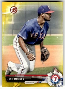 2017 Bowman #BP123 Josh Morgan Prospects Yellow Texas Rangers Baseball - Picture 1 of 2