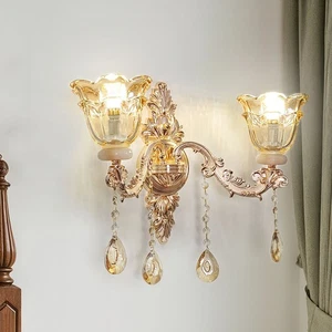 Elegant Vintage Wall Sconce Glass Lampshape Lighting for Living Rooms Hallways - Picture 1 of 15