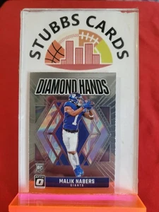 2024 Donruss Optic #4 Malik Nabers RC Rookie Diamond Hands New York Giants - Picture 1 of 2