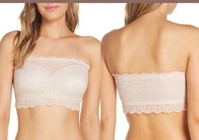 Nuevo con etiquetas Sujetador Spanx Crema Rubor Encaje Undie-Tectable Bandeau Talla XL #30031R Foto 1 de 4