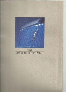 1988 LINCOLN CONTINENTAL SHOWROOM BROCHURE "NOS" - Foto 1 di 1