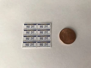 Calcomanías de matrícula 1/18 de Virginia Occidental para autos y camiones fundidos a presión (juego de 8) - Imagen 1 de 2