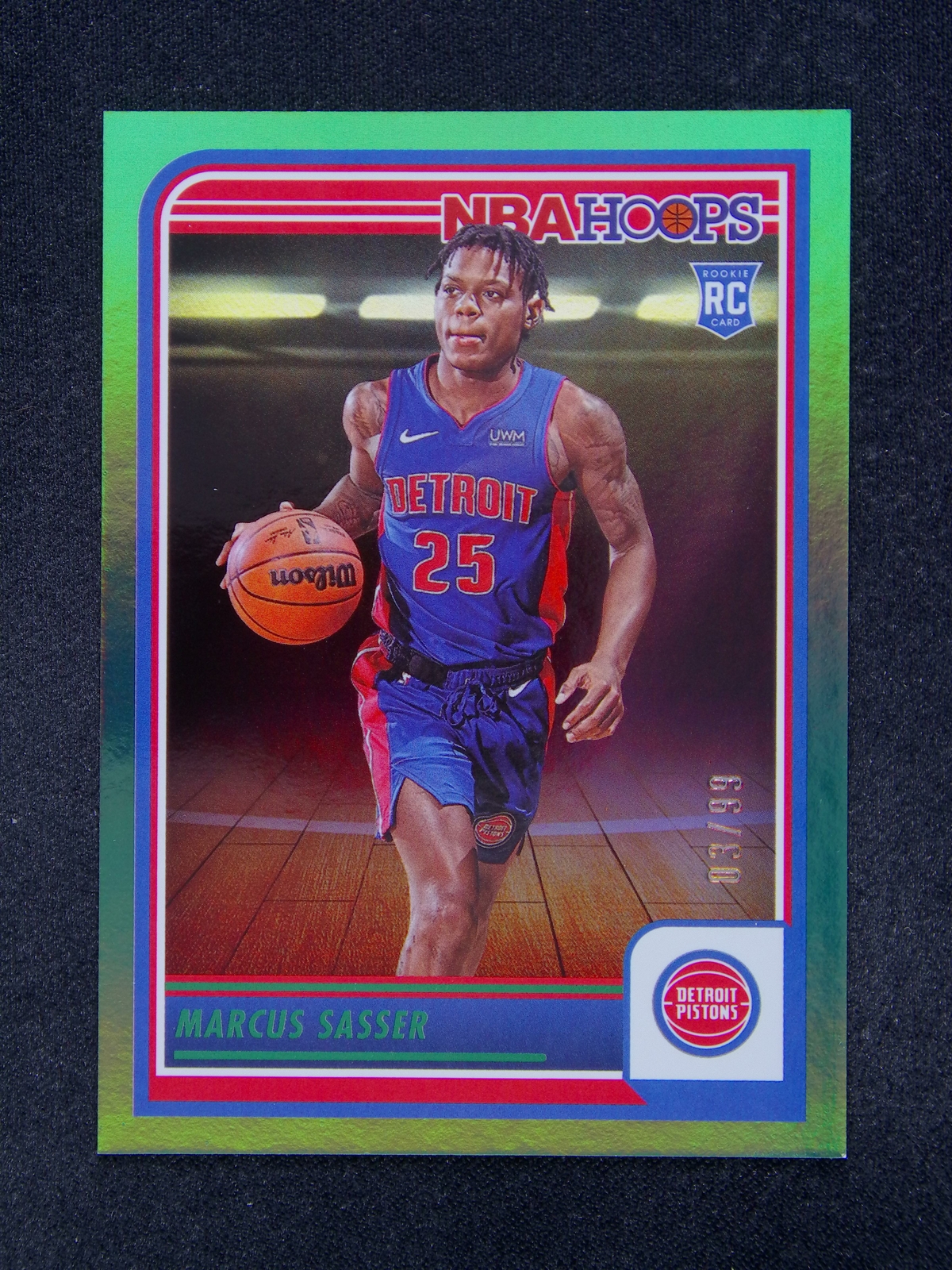 2023-24 Panini NBA Hoops Marcus Sasser #260 RC Rookie Green /99
