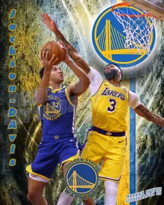 Golden State Warriors Lithographiedruck von Trayce Jackson-Davis - Bild 1 von 1