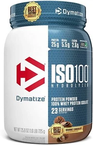 Dymatize ISO100 25g 1.3lb Pure Hydrolyzed Whey Isolate 20 Servings Pick Flavor - Picture 1 of 19