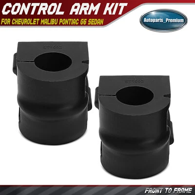 Kit de buje de barra estabilizadora delantera al cuadro de 2 piezas para Chevrolet Malibu Pontiac G6 sedán Foto 1 de 4
