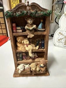 RUSS BERRIE Bären aus der Vergangenheit BÜCHERREGAL Figur Teddybären Segelboote #1766 - Bild 1 von 5