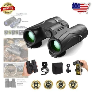 High-Powered Compact Binoculars with 12x Magnification for Outdoor Adventures - Picture 1 of 8
