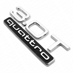 Per 17-22 Coperchio Ponte Bagagliaio Posteriore 3.0T Quattro Targhetta Emblema Distintivo Cromato - Foto 1 di 3