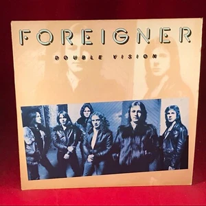 FOREIGNER Double Vision 1978 UK vinyl LP + INNER Hot Blooded Blue Morning Day - Picture 1 of 5