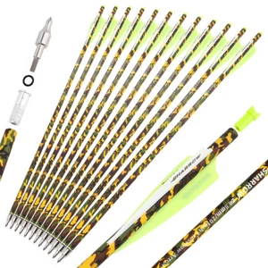 12x 16" 17" 18" 20" 22" Crossbow Bolts Archery Carbon Arrows Bow Hunting Shoot - Picture 1 of 19