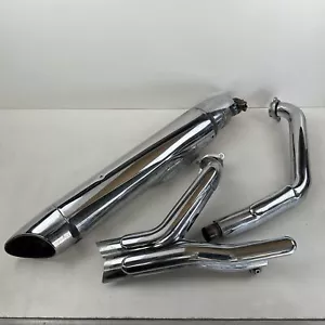 Yamaha XVS1300 1300 2015 Exhaust muffler header pipe set some marks 11C-14710-01 - Picture 1 of 10
