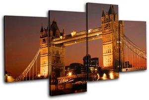 London Tower Bridge Architecture MULTI CANVAS WALL ART Picture Print VA - Picture 1 of 1