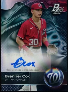 2023 Bowman Platinum Brenner Cox Top Prospekt Auto #TOP-89 - Bild 1 von 2