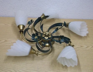 Sorpetaler Leuchten Modell 212 406 Glas Metall Blüten wie Florentiner - Bild 1 von 6