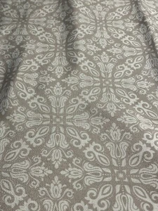 Laura Ashley Beige Tan & White Paisley Floral Tablecloth 58” x 81” - Picture 1 of 6