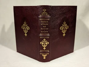 Vtg Textbook of Pistols & Revolvers Leather Bound Book Firearm NRA 1995 Hatcher - Picture 1 of 9