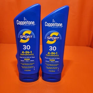 Coppertone Sport 4 in 1 Performance Sunscreen 7 oz Lotion 2 PK SPF 30 Date 03-26 - Picture 1 of 5