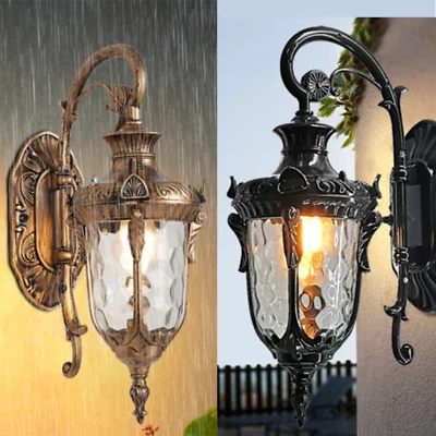 Waterproof Sconce Porch Lights Outdoor Exterior Wall Light Fixtures Black/Bronze - Image 1 of 4