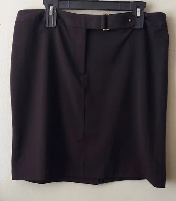 Falda para mujer Rafaella recta y lápiz espalda abertura y cremallera negra talla 16 Foto 1 de 4