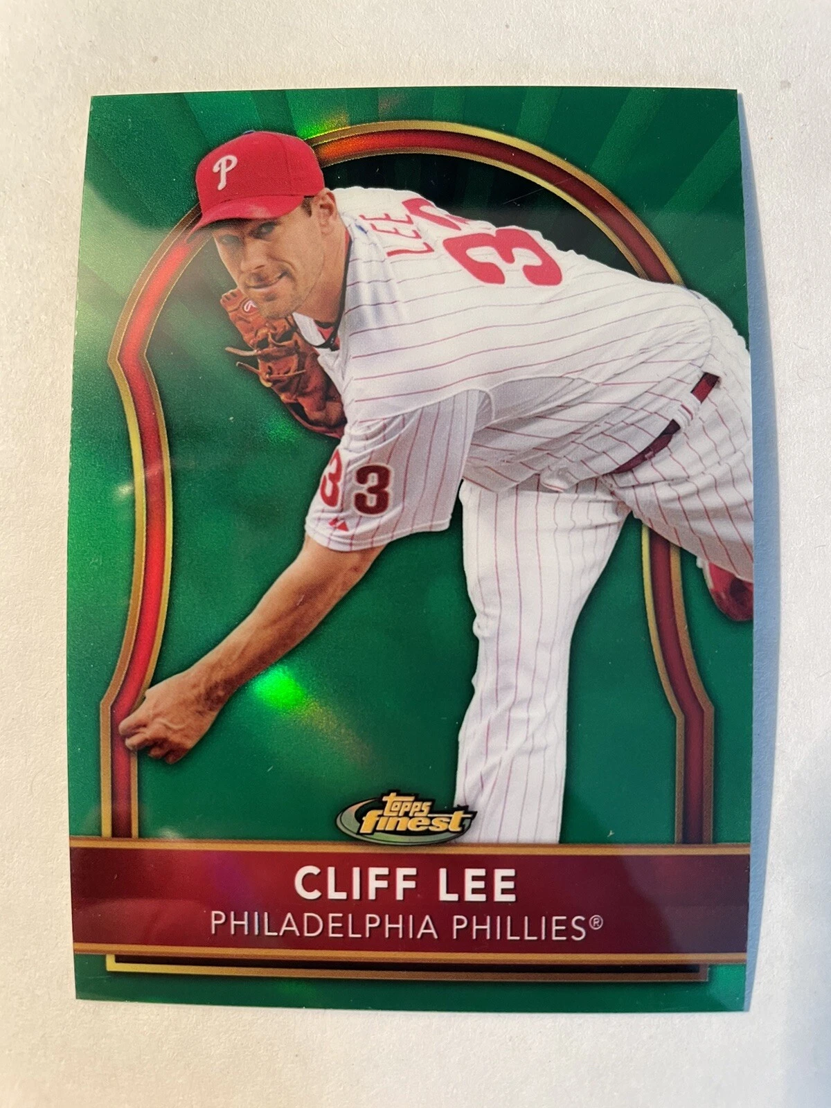 🔥2011 Topps Finest Green Refractor /199 Cliff Lee #57 - Philadelphia Phillies🔥