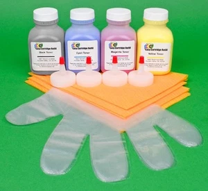 Kit de recharge de toner quatre couleurs Brother TN210 TN-210. Recharge cartouche Made by Easy - Photo 1/1