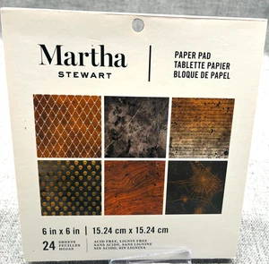 Almohadilla de papel para álbumes de recortes Martha Stewart 6x6 Halloween otoño surtido cartulina - Imagen 1 de 3