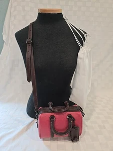 Coach Ruby Satchel 18 In Colorblock Pewter/Rouge Multi Authentic CA116 EUC - Picture 1 of 22
