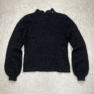 Suéter Sezane Super Kid Mezcla Mohair Negro Tejido Talla M - Imagen 1 de 10