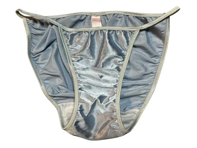 VTG Victoria's Secret HighCut Second Skin Satin Single String Bikini Panties Y2K - Image 1 of 4