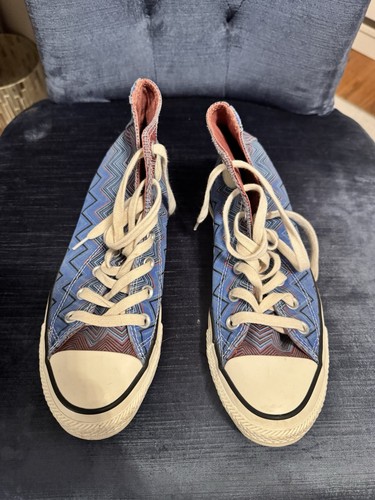 Converse All Stars Modello Chevron Blu e Viola Donna Taglia 6 5