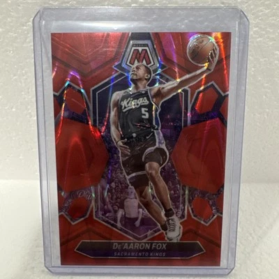 2023-24 Panini Mosaic - De'Aaron Fox #163 Red Seismic Prizm 261/299 - Image 1 of 2