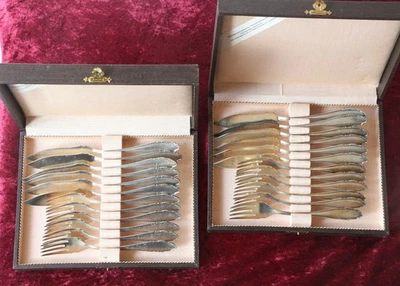 Fischbesteck WMF Modell 2200 versilbert 90, 1 Koffer für 6 Personen = 12 Teile - Bild 1 von 4