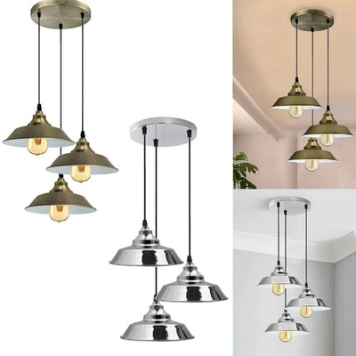 Ceiling lamp vintage 3 burner E27 ceiling light living room pendant light - Image 1 of 4